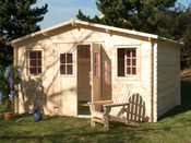 Abri jardin bois "Crocus "- 13,44 m² - 4.20 x 3.20 x 2.42 m - 28 mm
