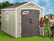 Abri jardin PVC "Orion" - 7.35 m² - 2.55 x 2.87 x 2.55 m