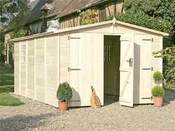 Garage bois "Albatros " - 14.85 m² - 3.20 x 5.12 x 2.22 m - 17 mm .