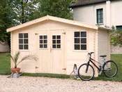 Chalet jardin bois  "Chardon " - 21 m² -  5.00 x 4.20 x 2.42 m -  28 mm