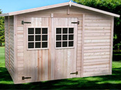Abri jardin bois " Goéland " - 7 m² - 3.20 x 2.20 x 2.22 m – 17 mm
