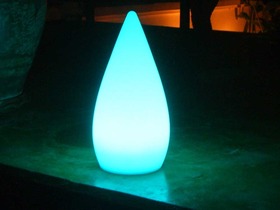 Eclairage de jardin sans fil rechargeable "Long Drop" - Polyéthylène - 34 x 15 cm