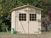Abri jardin bois «  Mouette 3 » - 4.9 m² - 2.25 x 2.20 x 2.22 m – 17 mm