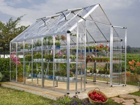 Serre en polycarbonte "Soleil Grand Luxe" - 9.30 m² - 2.49 x 3.74 x 2.60 m