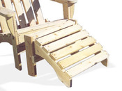 Tabouret jardin repose pieds "Adirondack" - Cèdre blanc 