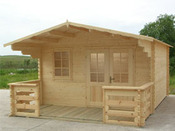Chalet jardin bois   "Tournesol" - 23.10 m² - 4.20 x 5.50 x 2.52 m - 34 mm