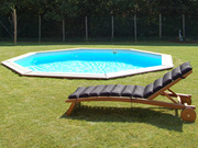 Piscine bois en kit ronde "Sainte-Anne"  5.25 x 1.19 m