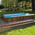 Piscine bois en kit carrée "Cap Vert" 4.11 x 4.11 x 1.33 m