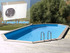 Piscine bois en kit allongée " Princess " 6.47 x 4.48 x 1.33 m + Pompe à chaleur réversible + By-Pass