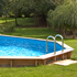 Piscine bois en kit allongée "Helen"  5.48 x 3.65 x 1.19 m