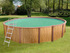 Piscine aspect bois acier ovale "Freedom" - 5.18 x 3.66 x 1.35 m