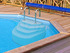 Escalier droit - 4 marches - Pour profondeur piscine 1.25 à 1.50 m