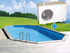 Piscine bois en kit " KOBA + " 6.47 x 4.48 x 1.33 m + Pompe à chaleur 30 m3 réversible chaud/froid