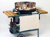 Barbecue bois "Eva" - grille rectangle : 55 x 38 cm