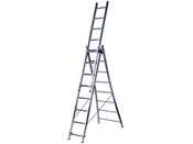 Echelle transformable 3 plans "BT3" - Aluminium - 2.30/5.10 m