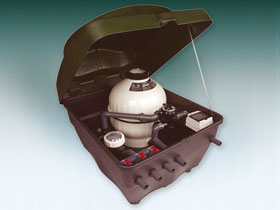 Filtration picine - Sable - Local technique semi-enterr� Keffren - 17m3/h