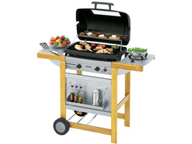 Barbecue gaz "Ventura Woody Grande Deluxe" - 8.2 kW+2.3 kW