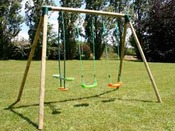Portique bois Soulet "Marco" - 3 agrès - H : 2.35m