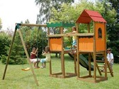 Portique bois Soulet "Castillo" - 3 agrès - H : 2.35m