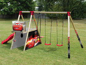 Portique bois Soulet "Cars City"- 7 agrés - 2H:2.35m