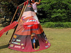 Tipi décor "Cars" pour portique Jamas + cache poteaux
