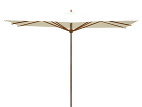 Parasol jardin TFT "Shorea" - bois - diamètre : 3.50 m