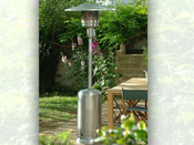 Parasol chauffant jardin + Housse de protection + Tablette