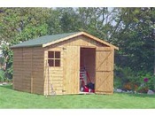 Abri jardin bois - 7.66 m² - 2.73 x 2.78 x 2.22 m - 15 mm