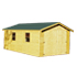Garage bois "Décor et jardin" -15.51 m² - 3.03 x 5.12 x 2.37 m - 15 mm