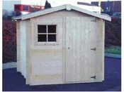 Abri jardin bois - 4.37 m² -  2.10 x 2.10 x 2.00 m - 19mm