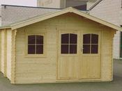 Abri jardin bois - 11.04 m² - 3.86 x 2.86 x 2.60 m- 28 mm