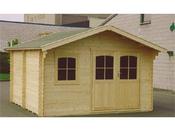 Abri jardin bois - 14.90 m² - 3.86 x 3.86 x 2.60 m - 28mm