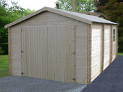 Garage bois - 20 m² - 5.19 x 3.86 x 2.66 m - 34 mm