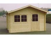 Abri jardin bois  - 11.04 m² - 3.86 x 2.86 x 2.60 m - 34mm