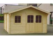 Abri jardin bois  - 11.04 m² - 3.86 x 2.86 x 2.60 m - 34mm
