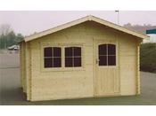 Abri jardin bois  -14.90 m² - 3.86 x 3.86 x 2.60 m - 34mm