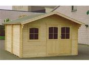 Abri jardin bois  - 14.90 m² - 3.86 x 3.86 x 2.60 m - 34mm