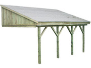 Carport voiture "Alpilles" - 17.70 m² - 5.90 x 3 x 3.50/2.30 m