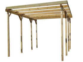 Carport voiture - 16 m� - 5.40 x 3.00 x 2.40 m 