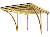 Carport voiture " Privilège " - 16 m² - 5.10 x 3.30 x 2.60/2.10 m.