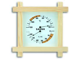 Accessoires Sauna - Thermo-hygromètre de sauna carré