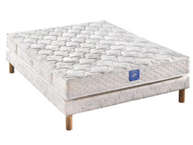 Ensemble matelas ressorts Bon Repos - Confort + Sommier tapissier - 140 x 190 cm