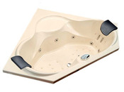 Baignoire balnéo hydromassante "Ergonomique" KINEDO 2 places 140 x 140cm 210l