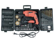 Coffret perceuse �lectrique - 810 W - 92 pi�ces