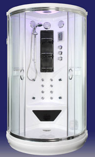 Cabine de douche int�grale semi circulaire 