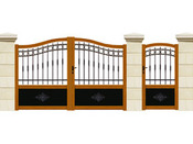 Portail battant en mixte d'aluminium "Elite" + portillon
