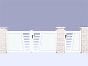 Portail PVC "Valbonne" 3 m + portillon