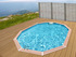 Piscine bois en kit en pin "Evolux Deluxe" - Forme décagonale allongée - 645 x 477 x 147 cm