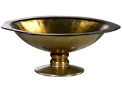 Fruitier sur pied en verre décoré "Saturno"