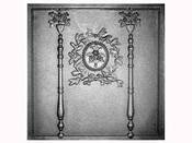 Plaque de cheminée classique "Bouquet de fleurs" 